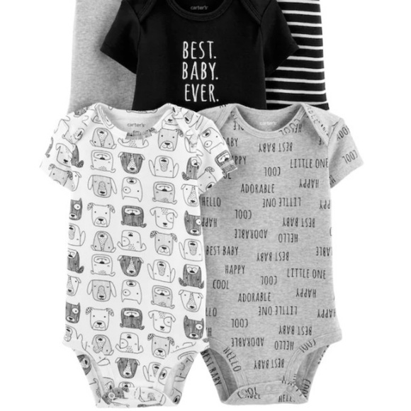 🎉SOLD🎉 NWT Carter's 5-Pack Baby Bear Bodysuits - Picture 4 of 4